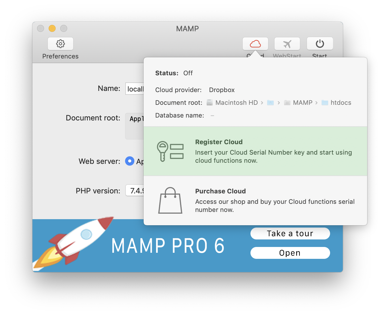 MAMP - Cloud Functions - Register Cloud