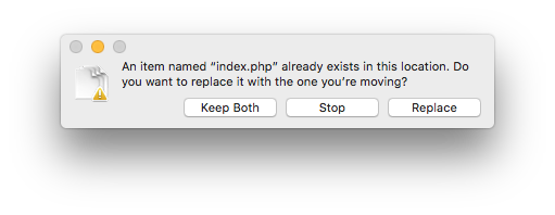 MAMP - Move files and replace index.php