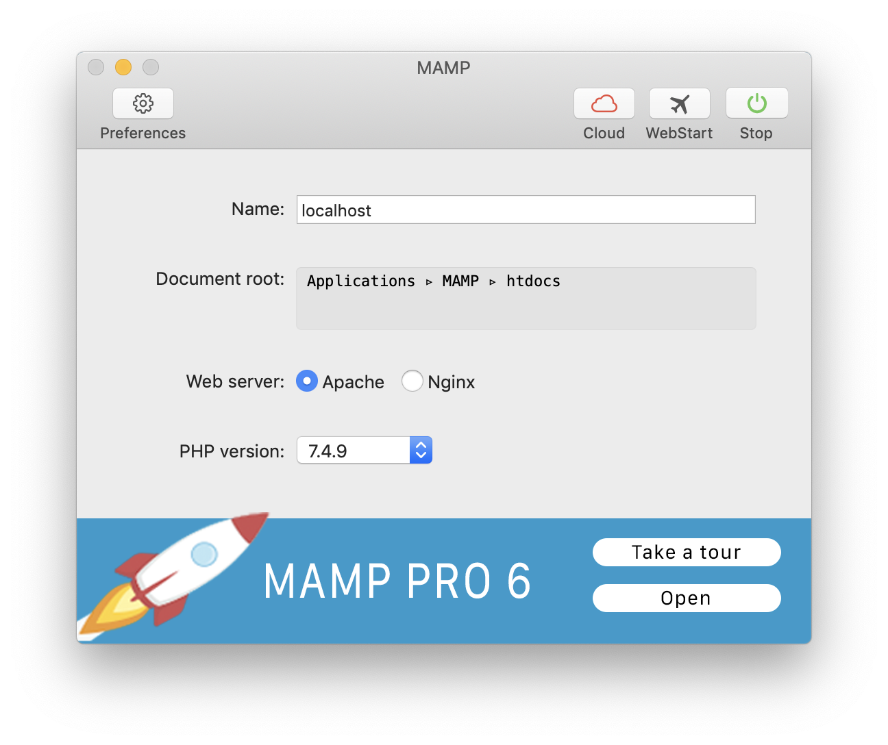 MAMP Interface