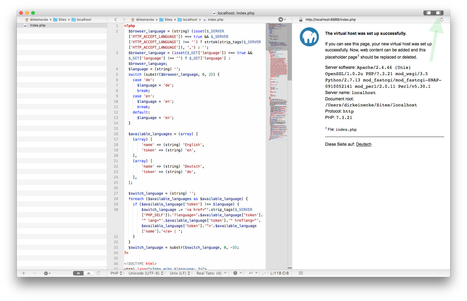MAMP PRO - Editor - RealView