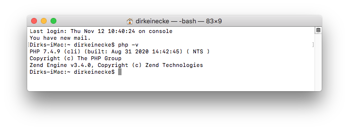MAMP PRO - Languages - PHP - Command line
