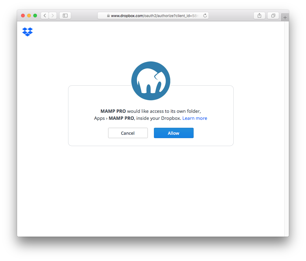 MAMP PRO - Cloud - Authorize MAMP PRO