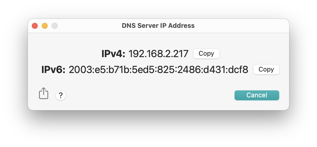 NAMO - DNS Server IP Address