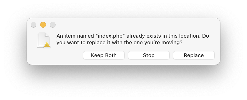 MAMP - Move files and replace index.php