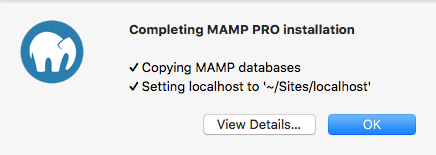 MAMP PRO - Completing MAMP PRO installation