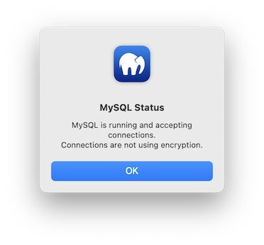 MAMP PRO - Menu - Tools - MySQL - Status…