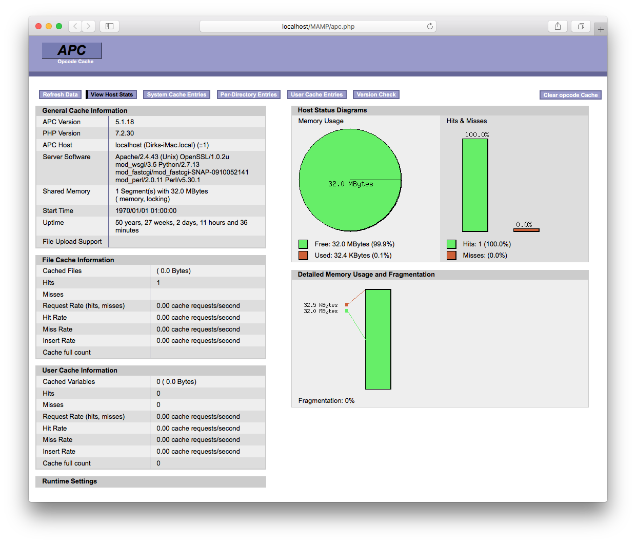 MAMP PRO - WebStart - Tools - APC