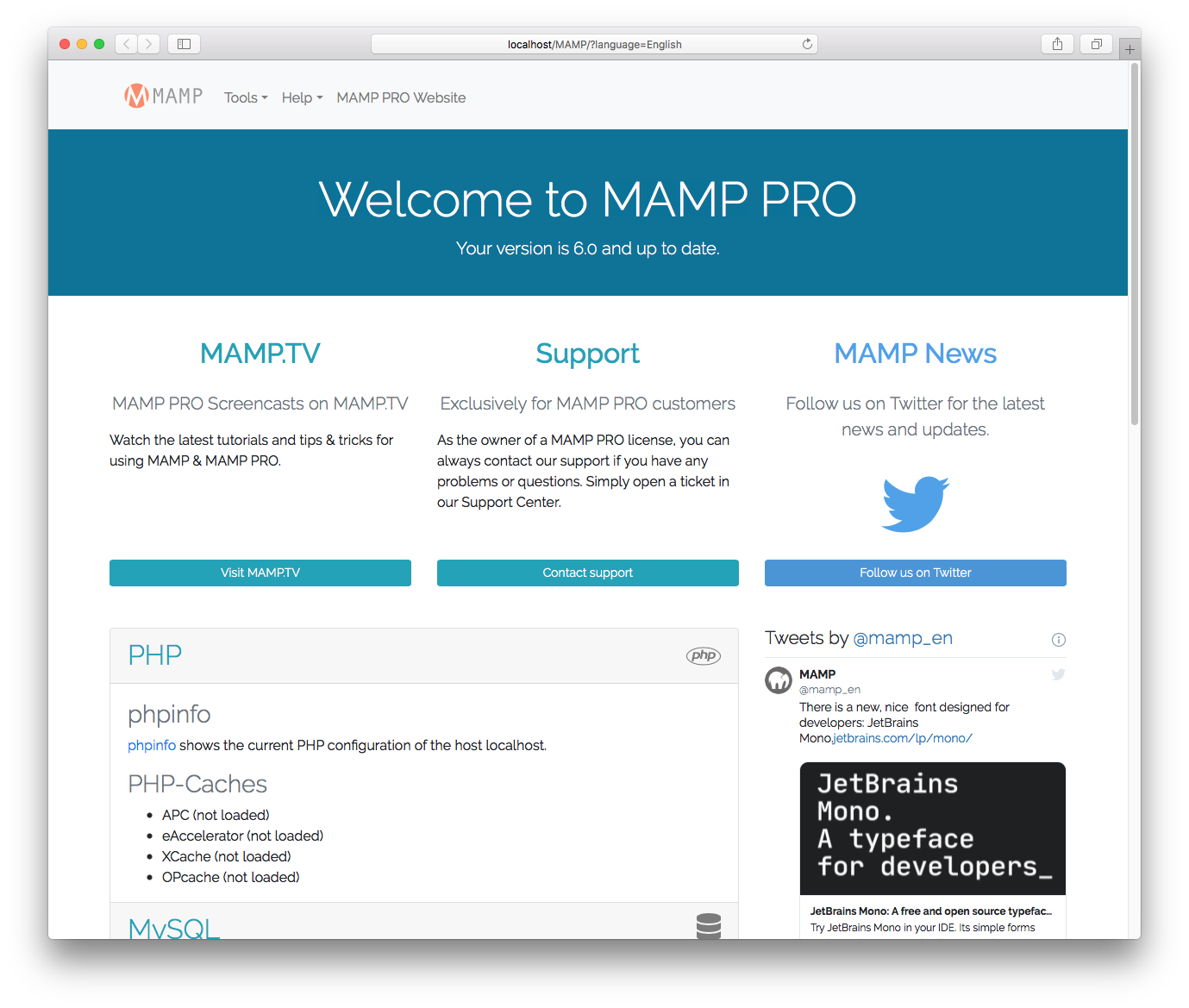 MAMP PRO - WebStart
